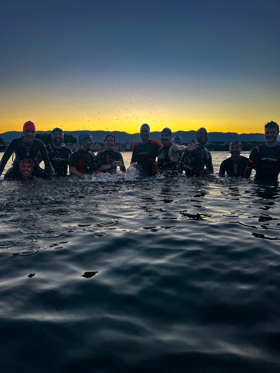 Open water natation triathlon
